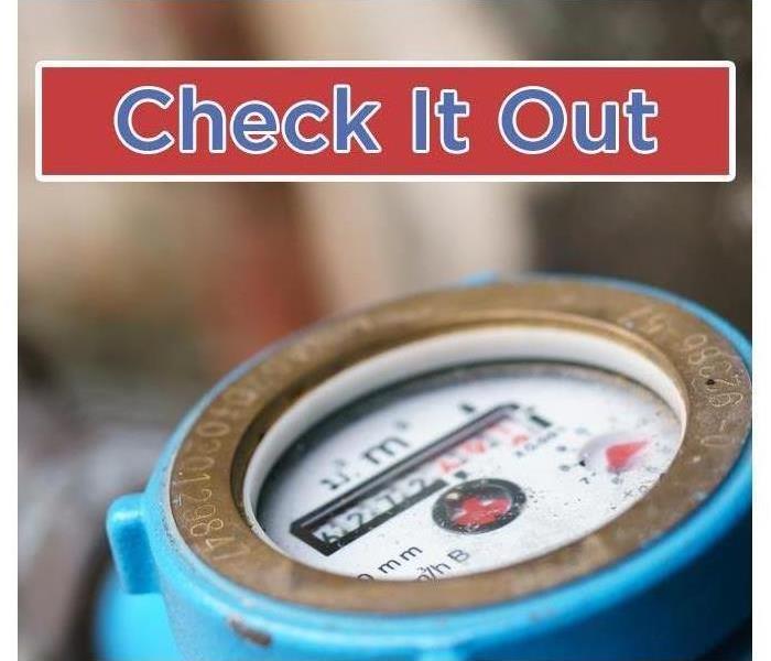 Water meter with the phrase CHECK IT OUT
